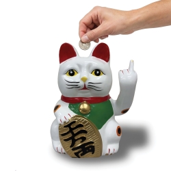 Urban Attitude Cheeky Un-Lucky Cat Money Box UA-UT170819STU