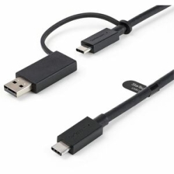StarTech.com 3ft/1m Usb-c Cable With Usb-a Adapter Dongle, Usb-c To C (10Gbps/PD), Usb-a To C (5Gbps), 2-in-1 USB C Cable For Hybrid Dock - Cable For Notebook, Docking Station, MacBook, Mobile Device, MacBook Pro, Wall Charger, ... - First End: 1 X 24-pi