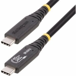 StarTech.com 1m (3.3ft) USB4 Cable, USB-If Certified USB-C Cable, 40 Gbps, 240W Pd 3.1, 8K 60Hz, Compatible W/Thunderbolt/USB 3.2 Ports - 3.3ft/1m USB-If Certified USB4 Cable Supports 40Gbps, DisplayPort 1.4 Video W/ Dsc Up To 8K 60Hz, And 240W Pd 3.1 Ch