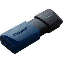 Kingston DataTraveler Exodia M Dtxm 64 Gb USB 3.2 (Gen 1) Type A Flash Drive - Black, Blue - 1 Pack DTXM/64GB