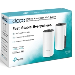 TP-Link Deco M4 (2-pack) AC1200 Whole Home Mesh Wi-Fi (2-Pack), Up To 1167 Mbps, Parental Controls, Seamless Ai Roaming, Gaming & Streaming, Smart Hom Deco M4(2-pack)