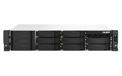 Qnap 8-Bay Nas 3.5"(0/8), AMD QC-2.2GHz, 4GB, 2.5GbE (2), M.2(2), PCIe, 2U Rack, 3YR Wty TS-873AEU-4G