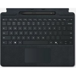 Microsoft Surface Pro Keyboard - TouchPad - Black - Mechanical Keyswitch - CoPilot, Mute, Snipping, Media Control, Screen Brightness Hot Key(s) - Windows 11 - Tablet - Pc - Alcantara EP2-37849