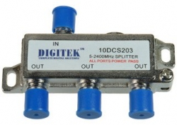 4cabling 3 Way Splitter F Type 5-2400mhz All Ports Power Pass (foxtel Approved) 10dcs203
