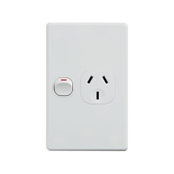 4C | Classic Single Power Point 250V 10A - Vertical 040.000.0018