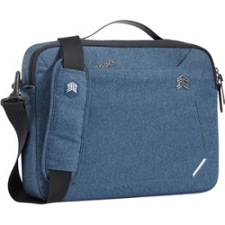 Myth Briefcase For 13" Notebooks - Slate Blue - Water Resistant- Fleece Pocket - Handle, Shoulder Strap STM-117-185M-02