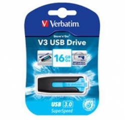 Verbatim 16gb Usb3 Blue V3, Store"n"go Thumbdrive 49176