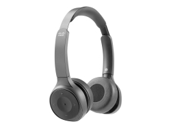 Cisco - 730 Wireless Dual On-ear Headset USB-A Bundle - Carbon Black HS-WL-730-BUNA-C