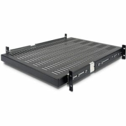 StarTech.com 2U 20 To 30in Adjustable Mounting Depth Vented Sliding Rack Mount Shelf - 50lbs / 22.7kg - 24in Deep - Increase Peripheral And Equipment Accessibility With This Vented Sliding Cabinet Shelf - Adjustable Mounting Depth (20 To 30in) Rack Mount