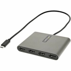 StarTech.com USB C To Quad Hdmi Adapter, Usb-c To 4x Hdmi Monitor Converter For Windows (no Support For MacOS/ChromeOS/Linux) - Taa - Windows Only; No Support For MacOS, ChromeOS Or Linux - Works W/ Windows X86/X64/Arm (Intel, Amd, Snapdragon X Copilot+