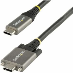 StarTech.com 20" 50cm Side Screw Locking USB C Cable 10Gbps, USB 3.1 Type-C Cable, 5A/100W Pd, DP Alt Mode, Dual Screw Lock Usb-c Cord - 20"/50cm Side Screw Locking Usb-c Cable 10Gbps; USB 3.2 Gen 2; 100W (5A) Pd 3.0 Charging; DP 1.4 Alt Mode (8K 30Hz) -