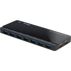 TP-Link UH720 USB Hub - USB 3.0 Micro-B - External - Black - 9 Total USB Port(s) - 7 USB 3.0 Port(s) - Pc, Mac, Linux UH720