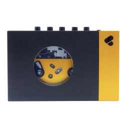 We Are Rewind Portable Cassette Player & Recorder - Amy, Black & Yellow WE-001-BY1