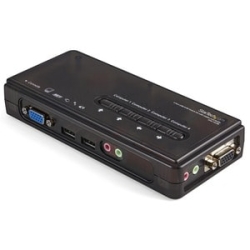 4 Port USB Kvm Switch W/ Audio & Cables SV411KUSB