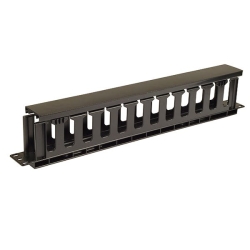4Cabling 1RU 19" Cable Management Rail | 12 Slot Deep 002.008.0002