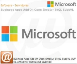 Microsoft Business Apps Add On Open Sub Vl Olp 1L No Level O365E3/E5 Qualified Anl KLS-00005
