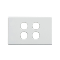 4C | Classic 4 Gang Switch Grid And Cover Plate - White 040.000.0024