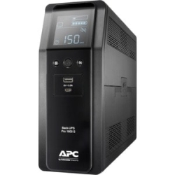 APC Back-UPS Pro, Back-UPS Pro, 1600VA/960W, Tower, 230V, 8x Iec C13 Outlets, Sine Wave, Avr, USB Type A + C Ports, Lcd, User Replaceable Battery BR1600SI