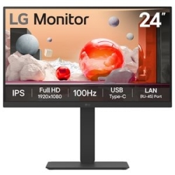 LG 24Ba750-B 23.8 100HZ Fhd 1920x1080 Monitor Hdmi DP Usb-c RJ45 Kvm Has Spk 3YEARS Warranty 24BA750-B