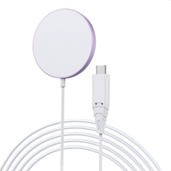 Choetech T518-Pk Magnetic Wireless Charger For All Qi Cell Phone & IPhones 12/13/14/15 (Pink) ELECHOT518PK