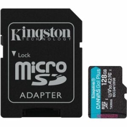 Kingston Canvas Go! Plus 128 Gb Class 10/Uhs-I (U3) V30 MicroSDXC - 200 MB/s Read SDCG4/128GB