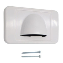 Bullnose Low Profile Wall Plate: White 016.000.1005