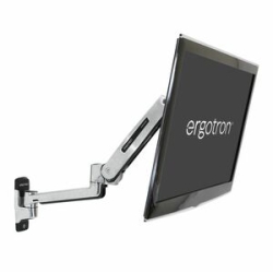 Lx Sit-Stand Wall Mount LCD Arm 7-25 Lbs / 3.2-11.3 Kg (Polished Aluminum) 45-353-026