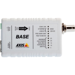 AXIS Pair of Ethernet over COAX adapters that enable use of COAX cables for PoE applications supports