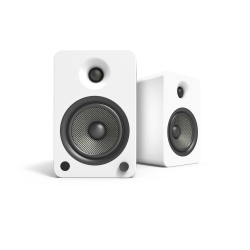 Kanto YU6 200W Powered Bookshelf Speakers With Bluetooth And Phono Preamp - Pair, Matte White KO-YU6MW-I