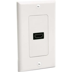 Single Outlet Female HDMI Wall Plate Wh HDMIPLATE