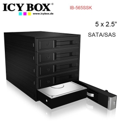 Icy Box Backplane For 5x 3.5" Sata Or Sas Hdd In 3x 5.25" Bay (Ib-565Ssk) HDDICY565SSK