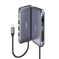 (Ls) Mbeat® Elite X9 9-in-1 Multifunction Usb-c Docking Station 1x Hdmi, 1x VGA 1x Usb-c Power Delivery 100W, 3x USB 3.0, MicroSD/SD Card MB-UCD-X9