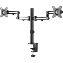 StarTech.com Desk Mount Dual Monitor Arm, Ergonomic Vesa Compatible Mount For Up To 32" (17.6lb/8kg) Displays, Desk/C-Clamp, Articulating - 2 Display(s) Supported - 81.3 Cm (32") Screen Support - 16 Kg Load Capacity - 75 X 75, 100 X 100 - Aluminium - 1 E