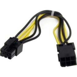 StarTech.com 8in 6 Pin PCI Express Power Extension Cable - Extend The Reach Of A PCI Express Video Card Power Supply Connection Pciepowext