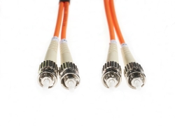 2m St-St OM1 Multimode Fibre Optic Cable: Orange FL.OM1STST2M