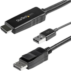StarTech.com 3 M (9.8 Ft.) Hdmi To DisplayPort Cable - 4K 30Hz - USB-powered - Active Hdmi To DisplayPort Cable (HD2DPMM10) - This 4K Hdmi To DisplayPort Cable With USB Power Lets You Connect An Hdmi Video Source Such As Your Laptop Desktop Blu-ray™ Pl