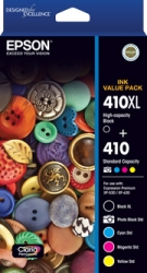 410XL Black + Std Clrs (Pb, C, M, Y) X 5 Ink Value Pack (Xp-530, Xp-630) C13T339792