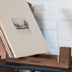 Crosley Voyager Bluetooth Portable Turntable + Bundled Crosley Record Storage Display Stand - Washed Blue CR8017BSS-WB4
