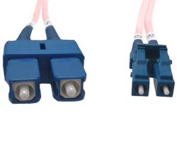 3m Lc-Sc OS1 / OS2 Singlemode Fibre Optic Cable: Salmon Pink FL.OS2LCSC3MP