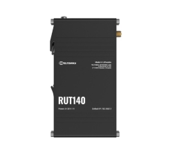 Teltonika RUT140 Industrial Ethernet Router, Wi-Fi 4, 1x3-Pin Power Connector, Integrated Din Rail Bracket, Remote Management, Psu Excluded RUT140000000