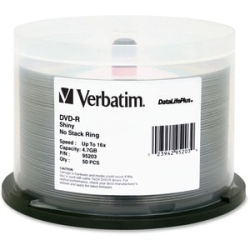 Verbatim DataLifePlus 95203 Dvd Recordable Media - Dvd-R - 16x - 4.70 Gb - 50 - Shiny Silver 95203