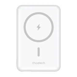 Choetech B662-Wh Usb-a + Usb-c + Wireless Magnetic Power Bank 5000mAh (White) ELECHOB662WH
