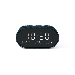 Lexon Ray Clock Lcd Alarm Clock With Temperature / Humidity Display - Blue LD-LR155OB3