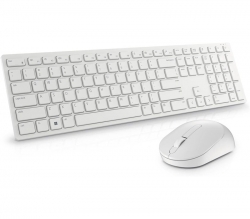 Dell Pro Wireless Keyboard and Mouse KM5221W White, Wireless RF 2.40 GHz Keyboard, USB Wireless RF Mouse Optical 4000dpi