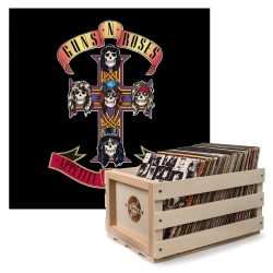 Crosley Record Storage Crate & Guns & Roses Appetite For Destruction - Vinyl Album Bundle UM-4241481-B