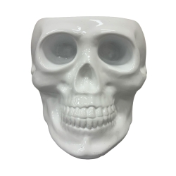 Urban Attitude Skull Statue - Matte White UA-UT260603WHT