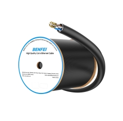 Benfei 000704Bk-305Ms Pure Copper Cat 6 Cable 305M-Waterproof Black Pe+Pvc (Shielded) Double-Layer Jacket ELEBEN000704BK305MS
