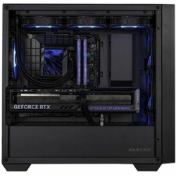Asus A21 Black Micro Atx Case, Tempered Glass Side Window, No Psu, 2x USB 3.2, Hd Audio, Mesh Front Panel A21 Asus Case/blk