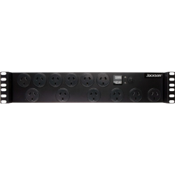 Jackson 2RU 12 Way Gpo Horizontal Recessed Pdu Power Rail With Iec C14 Input 002.005.1012