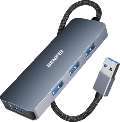 Benfei USB 3.0 4-port Hub USB A Splitter Ultra-Slim ELEBEN305GY